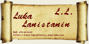 Luka Laništanin vizit kartica
